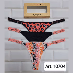 ART.SA10704 PACK X 3 COLALESS MICROFIBRA ESTAMPADA C/ BRETEL ANCHO